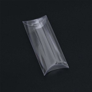 Chinese Manufacturers Wholesale Gift Packaging Pvc Material square Shape Transparent Pillow Shape <b>Plastic</b> <b>Boxes</b> with a Hook - Product Image 4