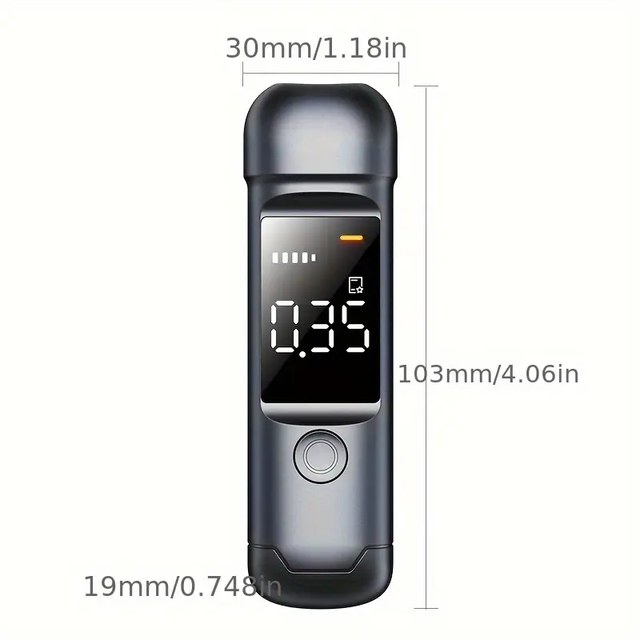 Personal Use Pocket Size Alcohol Tester High Accurate USB Rechargeable Breathalyzer Wine Detection Device with LCD Display