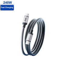 Câble tressé arc-en-ciel USB-C vers USB-C 240W 6A, charge rapide PD, en nylon, 1,5 mètre, plusieurs couleurs, pour appareils USB-C