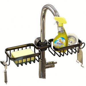 Nouveau support de rangement pour robinet, égouttoir pour bols et baguettes, organisateur d'évier de cuisine, support pour savon et éponge - Product Image 1