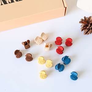 คลิปหนีบผมพลาสติกขนาดเล็กขายส่ง,คลิปหนีบผมสีด้านกรงเล็บเป็ดที่หนีบผมสีลูกกวาดสำหรับผู้หญิง - Product Image 2