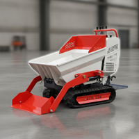 Mini-dumper sur chenilles OEM compact, hydraulique, auto-chargeur, avec moteur à essence pour la construction et l'agriculture