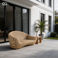Chaises d'attente artistiques paramétriques personnalisées pour usine, bancs de luxe durables pour patio et loisirs, idéaux pour hôtels, salons et salons de beauté