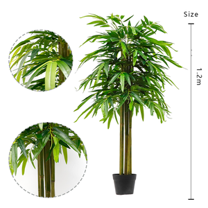 1.20 Hojas de Tela de Seda Artificial, Plantas Simuladas para Decoración de Jardín y Muebles, con Varillas Reales en Venta - Product Image 2