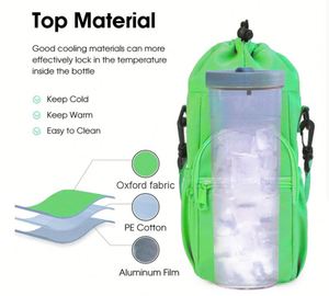 Custom Stylish Walk <b>Bottle</b> <b>Bag</b> Water <b>Bottle</b> Holder 40oz Water <b>Bottle</b> Carrier Sling Hydration Crossbody <b>Bags</b> - Product Image 3