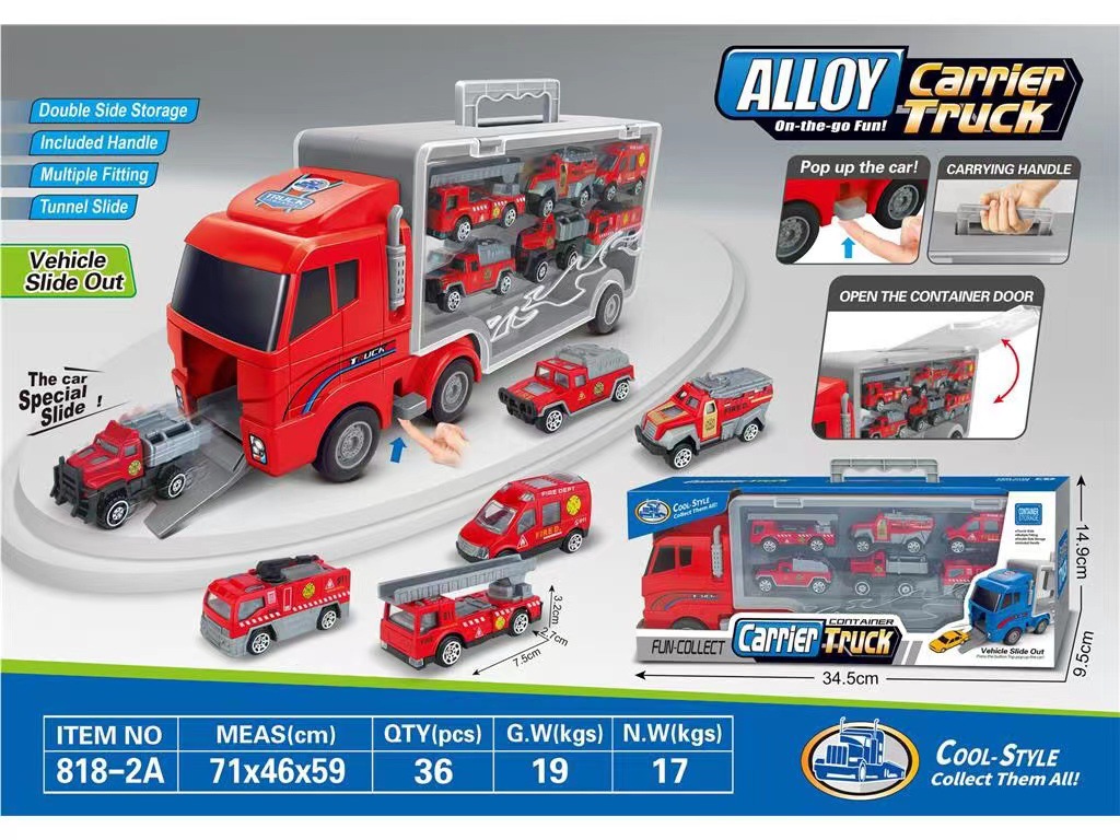 818-2A Alloy storage Container Fire truck 36 boxes