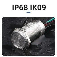 Bouton poussoir tactile 16/19/22mm, anneau métallique LED illuminé, toucher facile démarrage circuit IP68, normalement ouvert