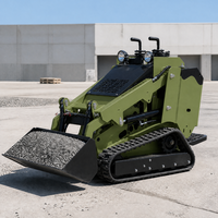 Mini-chargeuse compacte diesel pour démolition intérieure et rénovation de sous-sols, moteur 3 cylindres, chargeuse compacte, espacement de 230 mm