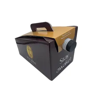 레스토랑 용품 1l 2l 3l 5l 커피 꺼내기 용기 캐리어 박스, 맞춤형 크래프트 종이 커피 티 박스 포장