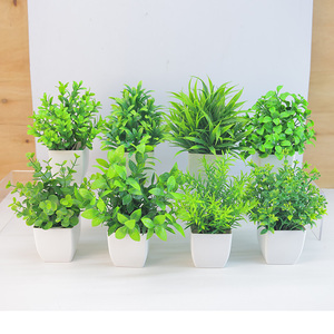 Plante artificielle printemps herbe verdure intérieur et extérieur décoratif <span class=keywords><strong>en</strong></span> plastique plantes <span class=keywords><strong>en</strong></span> <span class=keywords><strong>pot</strong></span> <span class=keywords><strong>eucalyptus</strong></span> petit bonsaï - Product Image 6