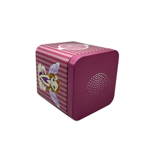 Nguồn Nhà Máy Giá Tốt Tin Hộp Trà 76*76*76Mm Dễ Thương Đồng Hồ Quà Tặng Thiếc Vuông Có Thể Vòng Đeo Tay Đồ Trang Sức Hộp Thiếc Với Chèn - Product Image 3