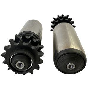 Galvanizli boru rulman yeni durum çelik zincir dişlisi bölüm ile dayanıklı karbon malzeme taşıma ekipmanları konveyör rulo - Product Image 2