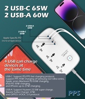 LDNIO SC3416 65W Gan Ac Power Outlet Extension Socket Power Strip Extension Socket Avec 2 USB A et 2 USB C PD QC3.0 US EU UK