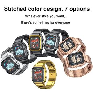 <span class=keywords><strong>Montre</strong></span> intelligente best-seller avec appel BT tendance de la mode nouveau produit écran TFT forme carrée bande en acier inoxydable - Product Image 5