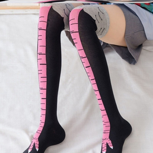 Novelty Chicken Leg Long <b>Socks</b>, Thin Breathable Chicken Claw Stockings, Slimming High Tube <b>Socks</b> For Women, Casual Sports - Product Image 1