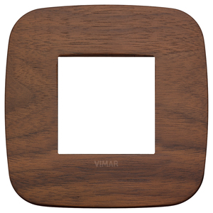 Placca Round 2M Noce 9.7x9.7 Cm <b>Door</b> <b>Plate</b> Vimar - Product Image 1
