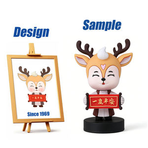 Figurines d'action 3D en PVC de cerf roux, personnalisées, professionnelles, DIY, mode, animaux, en plastique et vinyle, modèle de boîte mystère, jouet d'usine - Product Image 2