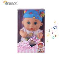 Poupée bébé JOYSUN TOYS pas chère, en PVC, 8 pouces, réaliste, chantante, mini, corps souple, musicale, clignotante, échelle 1:8, certifiée STEM EN71