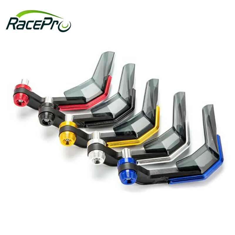 Racepro Universal Motorcycle Brake Hand Guards Handlebar Protector Handguard with LED Light Clutch Hand Lever Protection