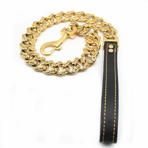 Collar de perro de cadena grande al por mayor collar de perro de lujo diseños de cadena de oro collar de perro chapado en oro - Product Image 3