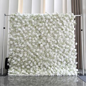 Wedding Backdrop Flower Wall Backdrop <b>Silk</b> Wedding Wall Decorations <b>Red</b> <b>Silk</b> Flowers Rlower Wall Backdrop Rollup for Events - Product Image 6
