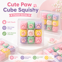 Jouet anti-stress en silicone en forme de patte de chat, style clavier mécanique