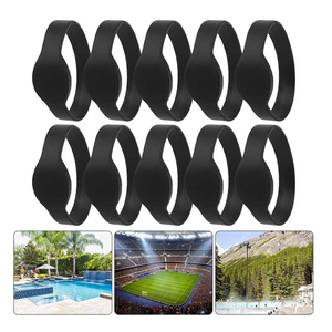 Pulseras de goma personalizadas para cerradura de puerta, pulsera inteligente de silicona negra con etiqueta nfc, resistente al agua, rfid, de fábrica - Product Image 4