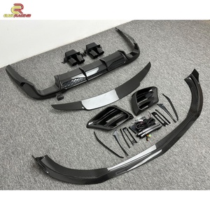 ชุดแต่งคาร์บอนไฟเบอร์แบบแห้งสไตล์ B สำหรับรถยนต์เมอร์เซเดส-เบนซ์ เอสคลาส W223 S580 ปี 2021-2024 ประกอบด้วยสปอยเลอร์หลัง ดิฟฟิวเซอร์ ปลายท่อไอเสีย และลิปหน้า - Product Image 3