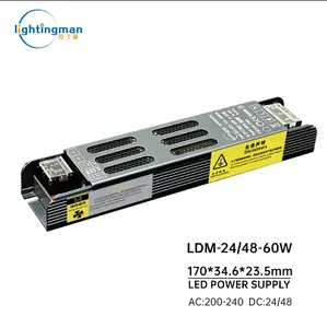 5 שנות אחריות במפעל 12v 24v ספק כוח AC DC מתח קבוע 60W 100W 150W 200W 300W 400W LED רצועת אור ספק כוח