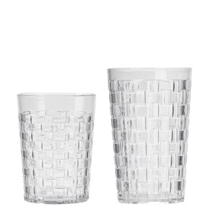 Gobelet en plastique transparent moderne HALO, gobelet texturé réutilisable pour la maison, la cuisine, le restaurant, l'hôtel, la salle à manger - Product Image 5
