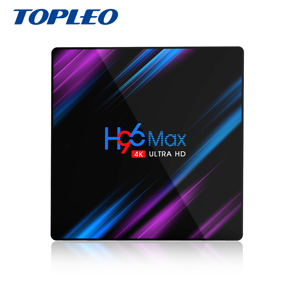El último diseño de H96 max 2 GB 4 GB de ram de 16 GB 32 GB 64 GB ROM RK3318 receptor de tv digital android 9,0 iptv set top box