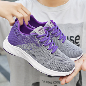 Chaussures de sport décontractées pour femmes, printemps et automne, tissées, respirantes, polyvalentes, en maille, pour la course à pied - Product Image 3