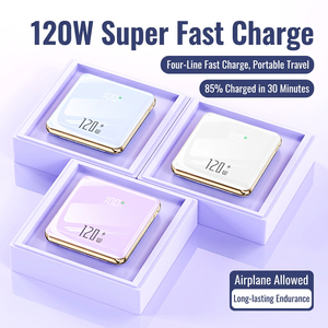 พาวเวอร์แบงค์ 20000mAh 120W ชาร์จเร็ว พร้อมสายชาร์จในตัว เครื่องชาร์จพกพาสำหรับอุปกรณ์มือถือ - Product Image 4