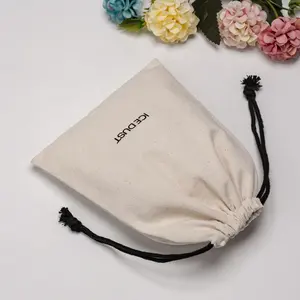 กระเป๋าหูรูดทำจากผ้าใบผ้าดิบนุ่มสีสันสดใสมีเชือกสองเส้นโลโก้ตามต้องการ
