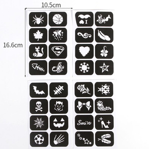 Nouveau pochoir de peinture corporelle d'Halloween, modèle de tatouage artistique pour le corps humain, autocollants, modèle pour fête costumée et festival - Product Image 3