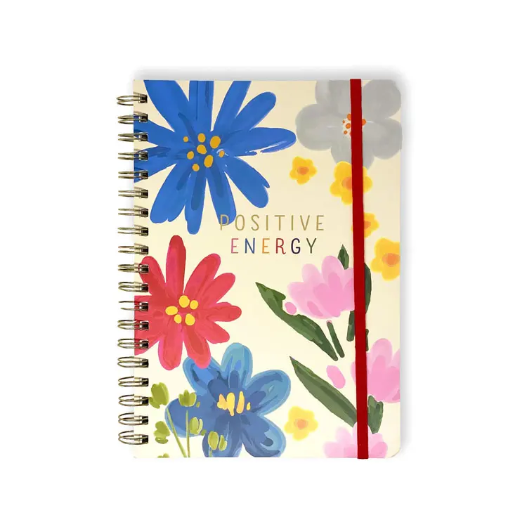 Benutzer definierte Doppels pirale positive Energie A4 A5 Notebook Journal Planer mit elastischem Band