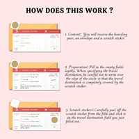 Passeport de voyage surprise à gratter, cadeau romantique personnalisable pour la Saint-Valentin et l'anniversaire des couples