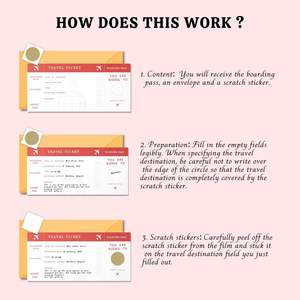 Pasaporte de Viaje Sorpresa <span class=keywords><strong>para</strong></span> Raspar, Regalo Romántico Personalizable <span class=keywords><strong>para</strong></span> el Día de San Valentín y Aniversario de Parejas - Product Image 6