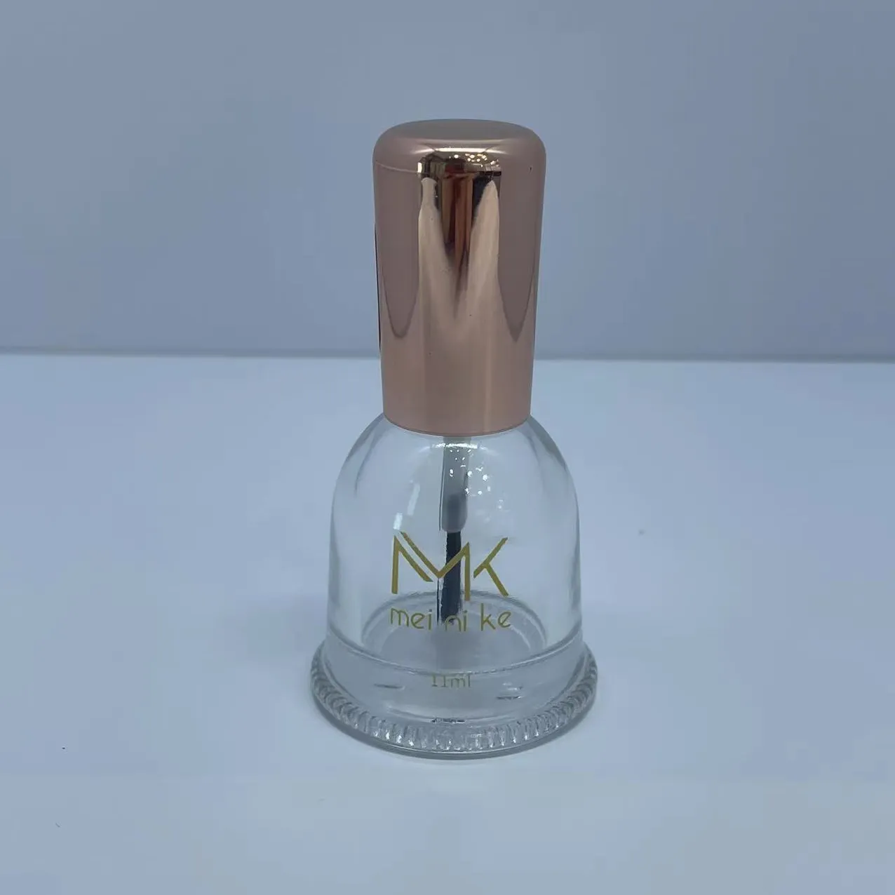 चमकदार सोने के रंग प्लास्टिक की टोपी मैच 12ml क्षमता प्रिंट सोने के रंग कांच की बोतल के लिए नेल पॉलिश तेल