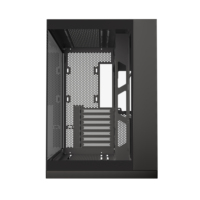 Gabinete Gamer para PC de Media Torre ATX con Diseño de Doble Cámara sin Columnas, Soporte para Radiadores de 360 mm y GPU de 410 mm