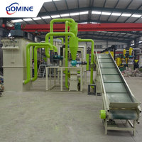 Ligne de traitement des PCB pour le recyclage des métaux : Concassage et pulvérisation de PCB nus, séparation électrostatique, table à gravité pneumatique