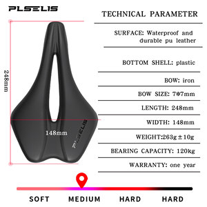 <span class=keywords><strong>Selle</strong></span> de vélo de route Plselis 263g, imperméable, durable, creuse, respirante, design ergonomique, équipement de cyclisme - Product Image 2