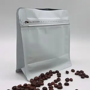 Hot Sale Custom Logo Coffee Pouches 16oz 500g Flat Bottom Coffee Bag Packaging