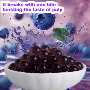 1.3kg Đài Loan Blueberry popping BOBA trà nước trái cây bóng vàng bán buôn của bùng nổ trà bong bóng Thành phần đóng gói trong túi - Product Image 3