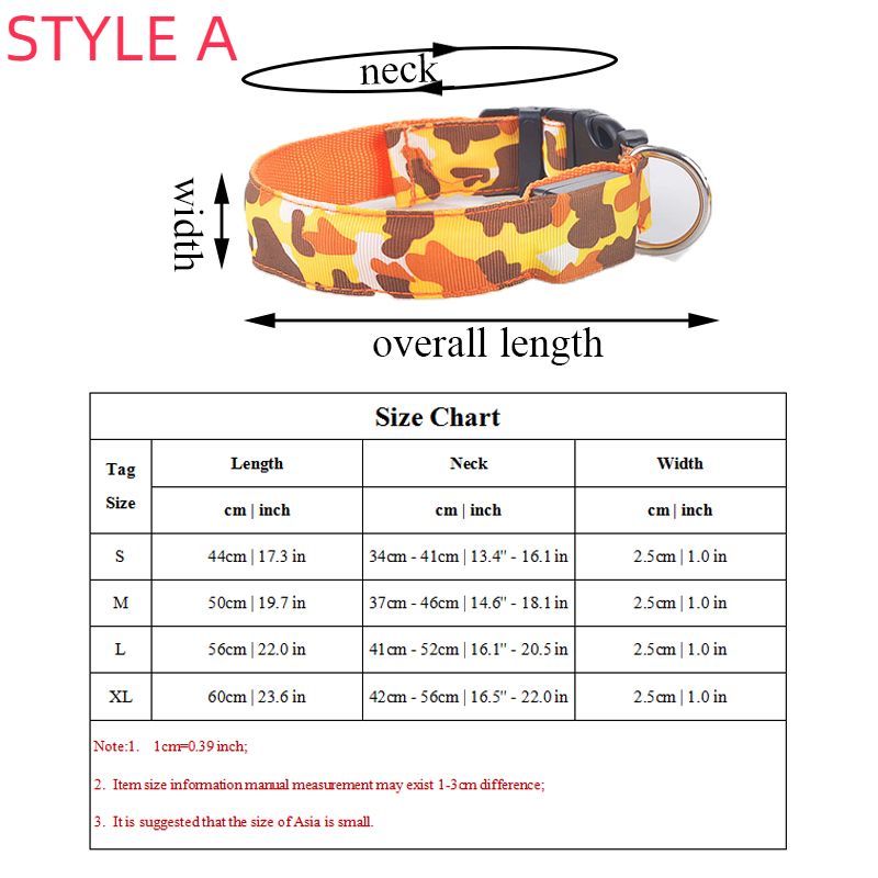 USB Rechargeable LED Dog Collar - Luminous Flashing Glowing Night Safety Pet Collar | Solo Internati