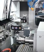 Tour CNC de type suisse à double broche 6 axes D126 pour l'usinage de petites pièces de précision