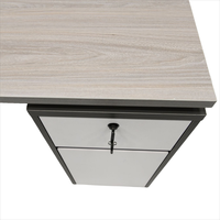Bureau de direction commercial moderne personnalisé en gros, modulaire, extensible, avec tiroirs simples verrouillables, pour usage étudiant, bureau à domicile