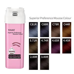 VOJO Vente en gros Marque privée <span class=keywords><strong>Mousse</strong></span> capillaire à bulles végétales 2 en 1 Couleur 100ML Teinture capillaire à base de plantes biologique sans peroxyde pour usage domestique - Product Image 1
