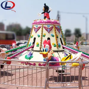 Equipamento de parque de diversões infantil de fábrica na China, passeio de ciclismo com desenhos animados, boneco de boneco