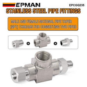 EPMAN 1/8 NPT pipa wanita T Tee Fitting 3 Way SS304 pas untuk Transfer cairan, garis vakum, pompa bahan bakar, pendingin minyak dll. EPCGQ235 - Product Image 4